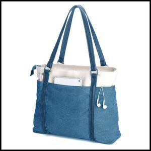 Large Laptop Tote Bag with Multiple Pockets Work Office Shoulder Satchel